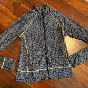 Threads 4 Thought Zip-Up lightweight jacket, Black & Gray, Size Small